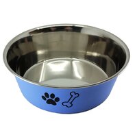 Miska 0,45 l s labkou a kostičkou modrá